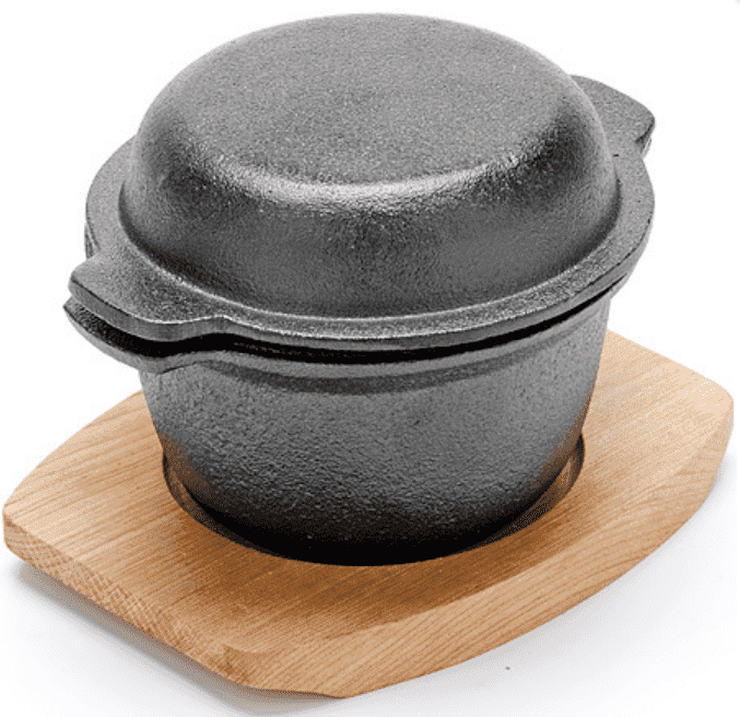 Кастрюля 0,3л MAYER & BOCH чугунная с дощечкой